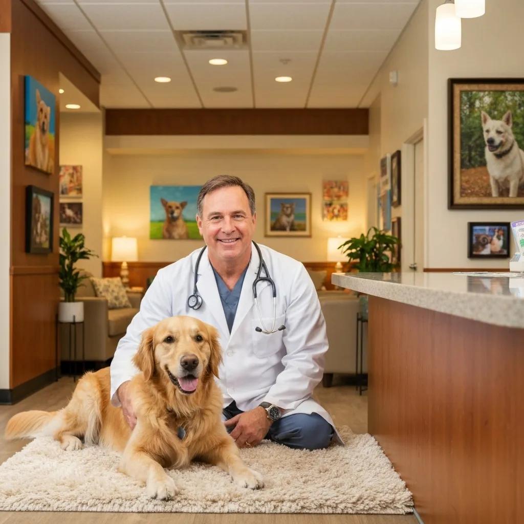 A dedicated veterinary team providing critical care to a dog in an emergency setting