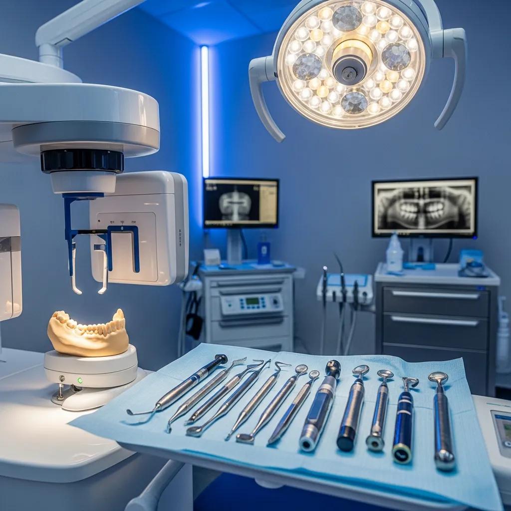 Advanced dental equipment in a veterinary clinic, illustrating modern technology in pet dental care