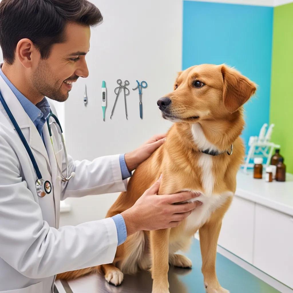 Veterinarian examining a dog during a wellness checkup &mdash; preventive care keeps pets healthier